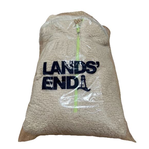 Lands End Womens 1/2 Zip Sherpa Fleece Pullover Hoodie Size 2X Cozy Outdoors - Picture 8 of 8